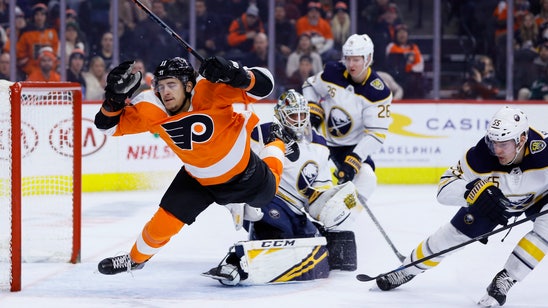 Van Riemsdyk scores 2, Flyers rout Eichel-less Sabres 6-1