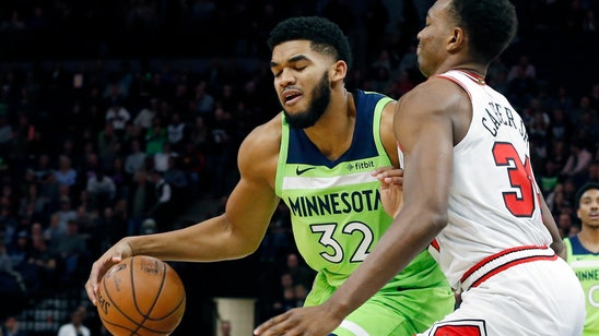Towns’ 35 points, 22 boards lead Wolves over Bulls, 111-96