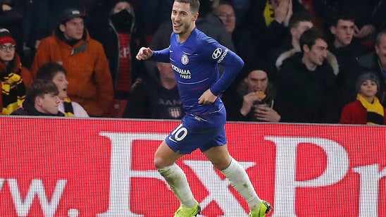 Hazard reaches milestone in Chelsea's 2-1 win at Watford