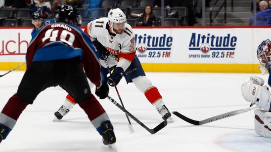 Huberdeau scores early in OT, Panthers rally to beat Avs 4-3