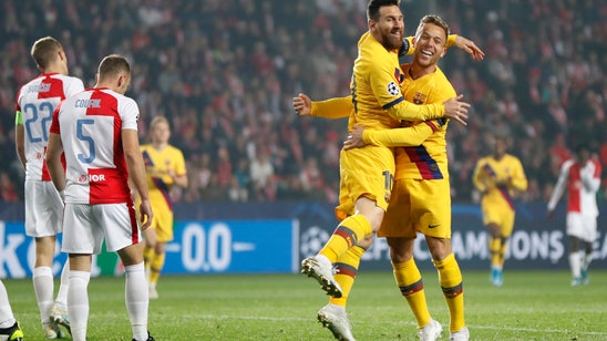 Messi leads Barcelona to 2-1 win vs Slavia Prague