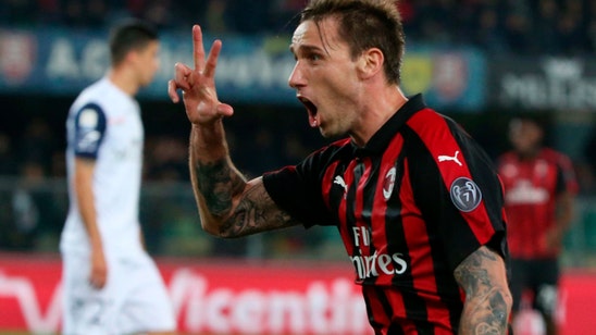 Piatek scores again as Milan wins 2-1 at Chievo in Serie A