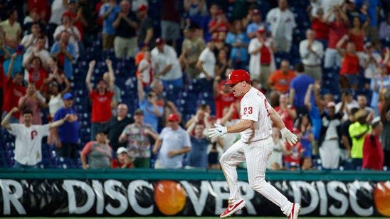 Bruce's double vs old team lifts Phils over Mets 5-4 in 10