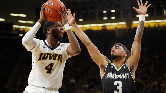 No. 24 Iowa survives lowly Bryant 72-67