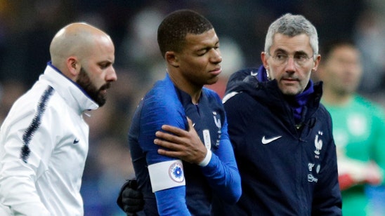 France forward Mbappe injured vs. Uruguay