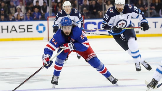 Howden scores late as Rangers beat Jets 6-4 in wild opener
