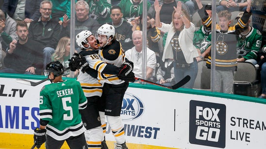 Ritchie beats former team on 1st shift, Bruins top Stars 2-1