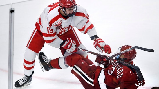 Harvard beats Boston U 5-2 in Beanpot consolation game