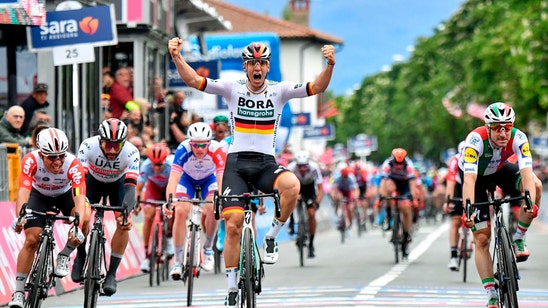 Ackermann sprints to 1st Giro win, Roglic in overall lead