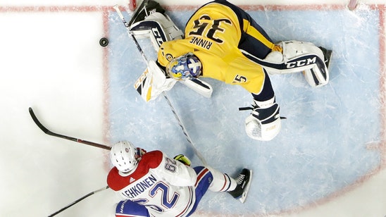 Rinne makes 34 saves, Predators beat Canadiens 3-1