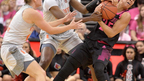 Hof, No. 20 Miami women beat No. 2 Louisville 79-73