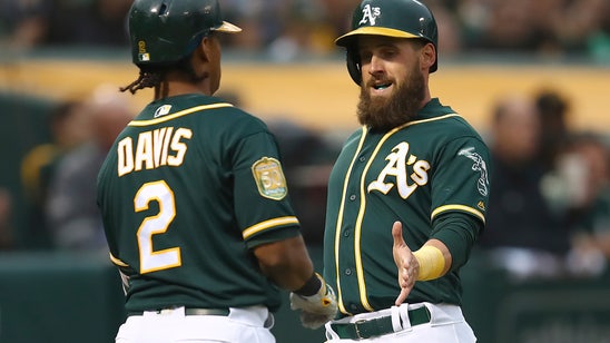 Davis connects again for 38th home run, A’s blank Rangers