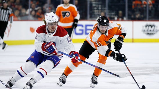 Sean Couturier scores in OT, Flyers beat Canadiens 3-2