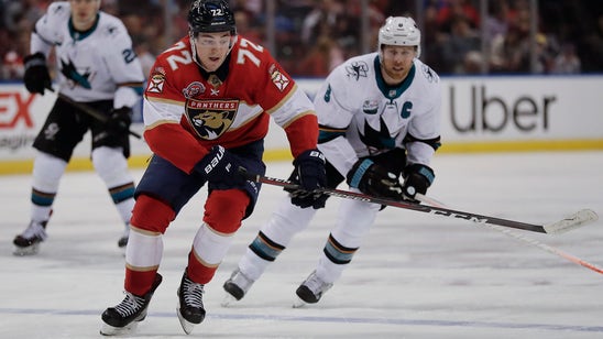 Vatrano’s 4-point game leads Panthers over Sharks 6-2