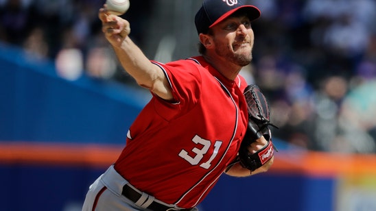 Scherzer gets 1st win, Nats beat wild Mets 12-9