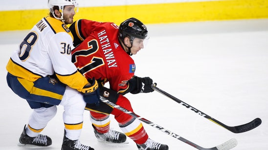 Kylington gets 1st NHL goal, Flames beat Predators 5-2