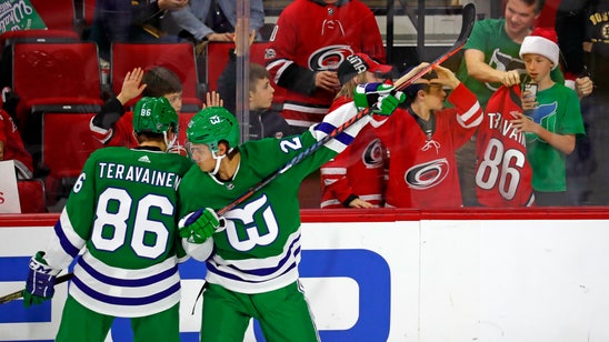 Aho leads Carolina past Bruins 5-3 on Whalers Night