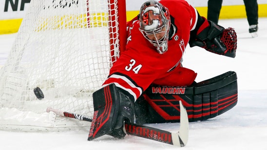 Mrazek gets 3rd shutout, Hurricanes beat Stars 3-0