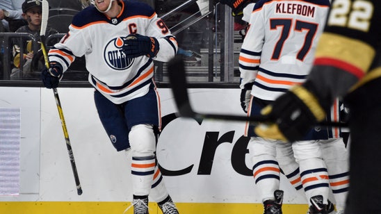 McDavid scores 2 to lead Oilers past Vegas, 4-2