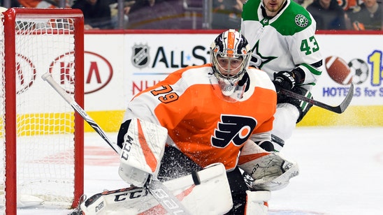 Hart helps Flyers beat Stars 2-1 to end eight-game skid