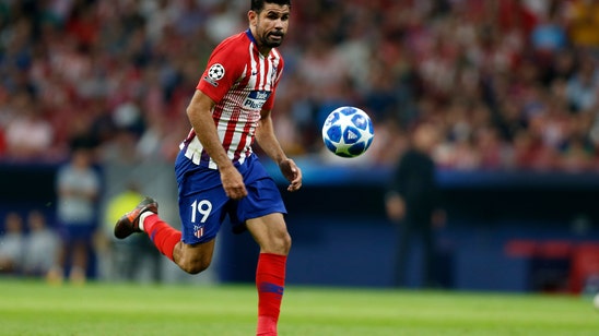 Atletico Madrid striker Diego Costa out with left leg injury
