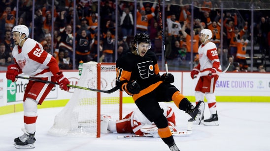 Konecny’s OT goal lifts Flyers past Red Wings 6-5