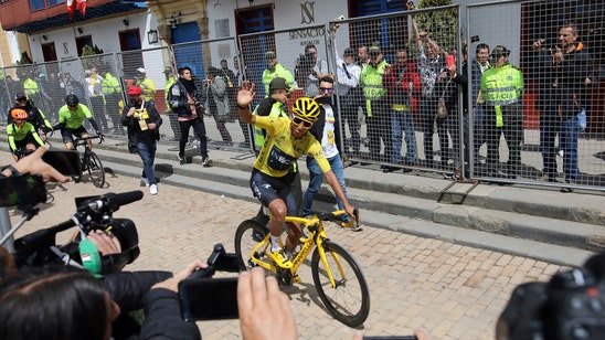 Tour de France champion gets homecoming fiesta in Colombia