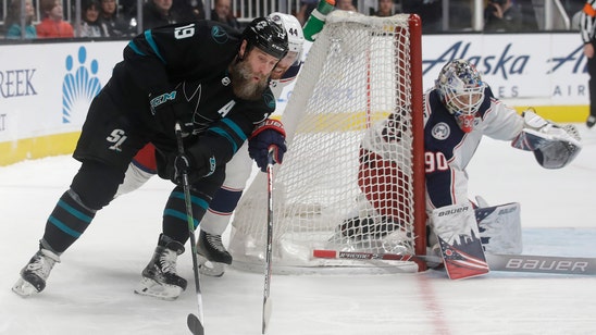 Thornton scores as Sharks top Blue Jackets 3-1