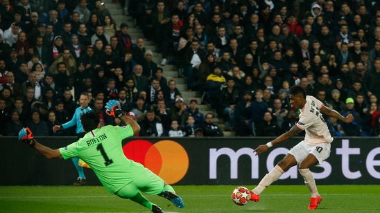 Manchester United stuns PSG 3-1 to reach CL quarterfinals.