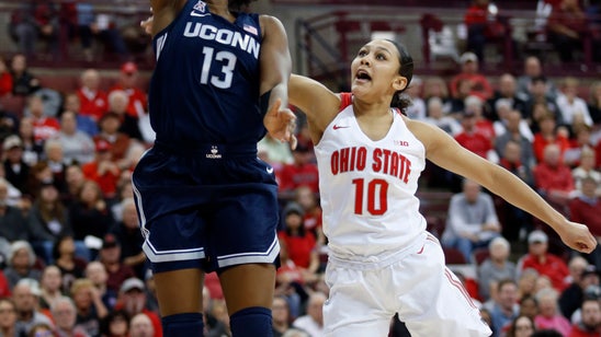 No. 4 UConn hangs to beat Ohio State 73-62