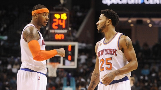 New York Knicks: Carmelo Anthony, Derrick Rose Talk Playoffs