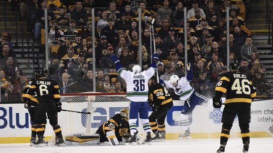 Vancouver Canucks F Bo Horvat Scores 100th Point in Boston