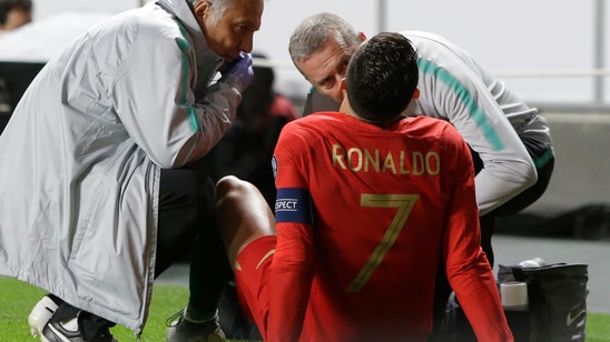 Ronaldo injured for Portugal; big wins for France, England