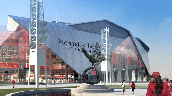 Check out how the Falcons and Atlanta United's new stadium is coming along