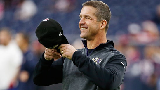 Harbaugh says texts to Colts 'did not mention the Patriots'