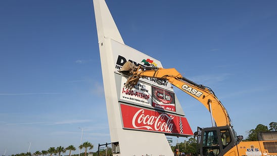 Daytona demolishes 57-foot high identification sign