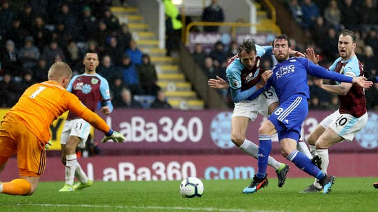 Morgan gives 10-man Leicester 2-1 win at Burnley in EPL