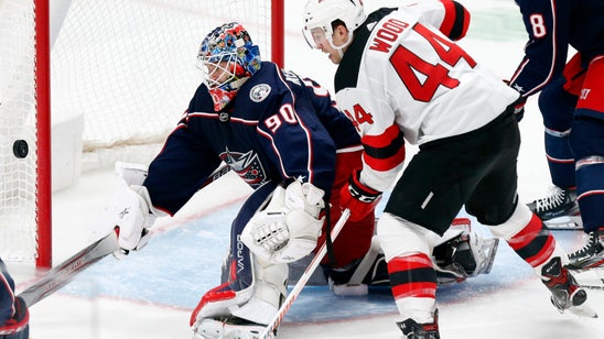 Merzlikins leads Blue Jackets' rout of New Jersey