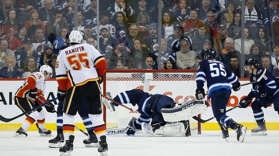 Gaudreau’s hat trick leads Flames past Jets, 4-1