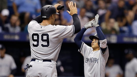 The best part of the MLB season is going to be Ronald Torreyes standing next to Aaron Judge