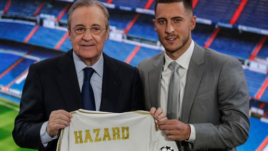 Hazard presented in front of thousands of Madrid fans