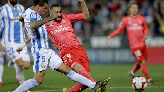 Benzema rescues a 1-1 draw for Madrid at Leganes