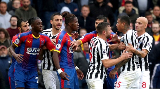Palace's Wan-Bissaka struck by bottle in Newcastle draw