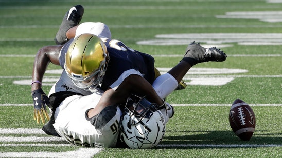 No. 8 Notre Dame holds on for 22-17 victory over Vanderbilt