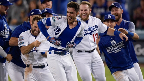 Bellinger hitting leadoff for Dodgers vs Brewers in Game 5