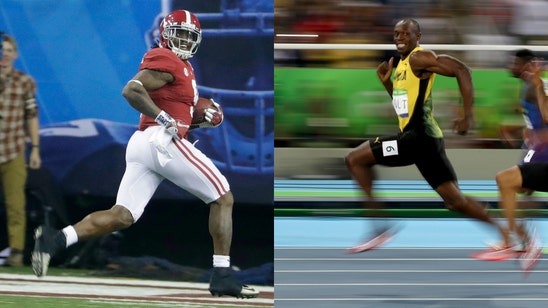 Bo Scarbrough cracked a Usain Bolt-esque smile on his massive TD run