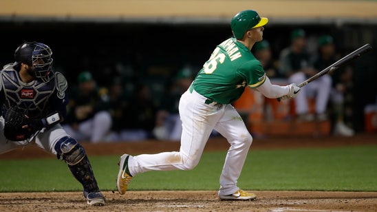 Chapman homers, drives in 5 as A's beat Mariners 9-2
