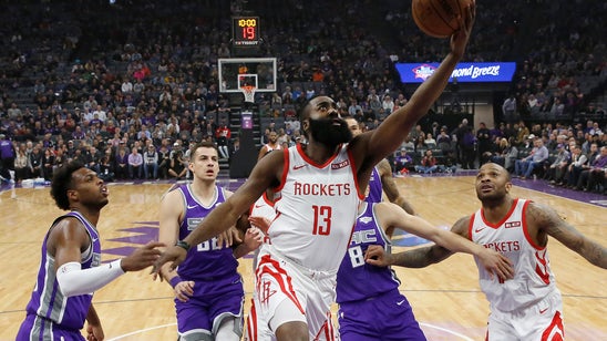 Harden makes 8 3s as Rockets thump Kings 127-101