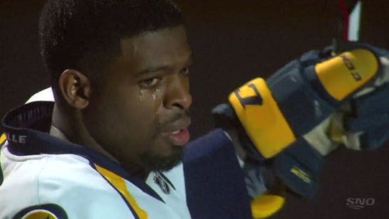 Video: P.K. Subban tears up during Canadiens' tribute on return to Montreal