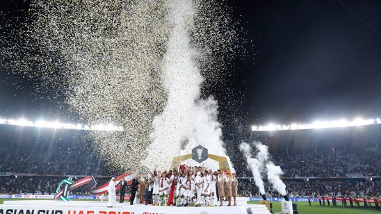 Qatari players celebrated on return from Asian Cup victory